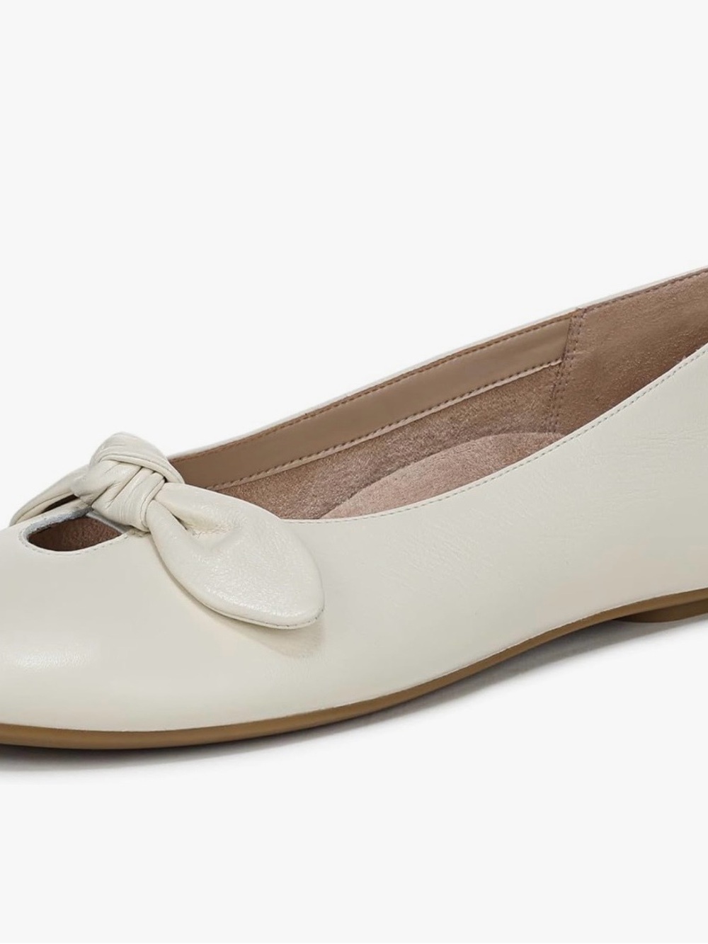 Vionic Tilly ballet flats Cream Bow-Accent size 11 new